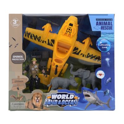 Igračka set za spašavanje životinja (avion)