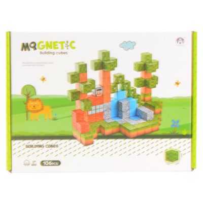 Igračka magnetne kocke 2cm - šuma 106 kom