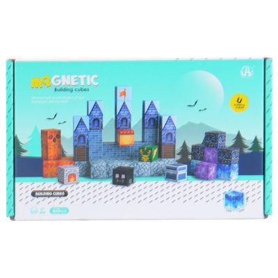 Igračka magnetne kocke 2cm  - zamak 60 kom