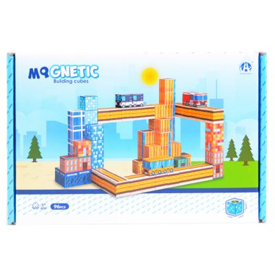 Igračka magnetne kocke 2cm - grad 96 kom