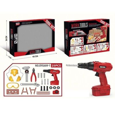 Igračka električna bušilica sa dodacima