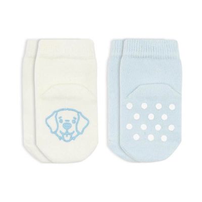 Čarapice za bebe BiStyle neklizajuće 2/1 ,plave-bež-24-36