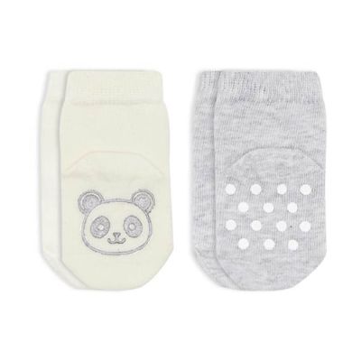 Čarapice za bebe BiStyle neklizajuće 2/1 ,sive-bež-24-36