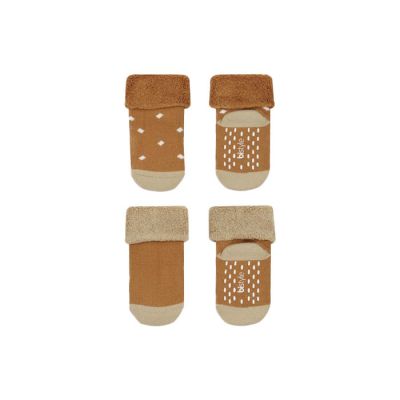 Čarapice za bebe BiStyle neklizajuće pamučne 2/1 ,oker-24-36