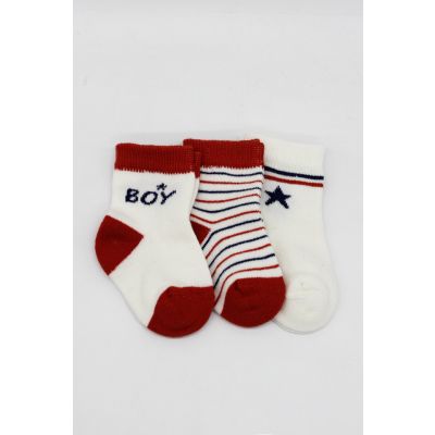 Čarapice za bebe BiStyle 3/1,crvene,00-03