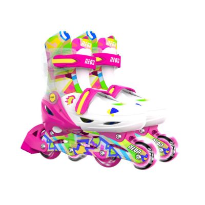 Neon combo roleri 30-33, pink/žuti