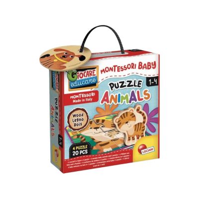 Montesori baby - drvene puzzle baby životinje