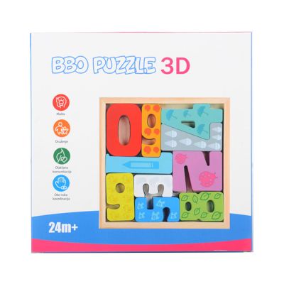 BBo igračka drvene puzzle-brojevi