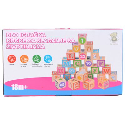 BBo Igračka kocke za slaganje sa životinjama