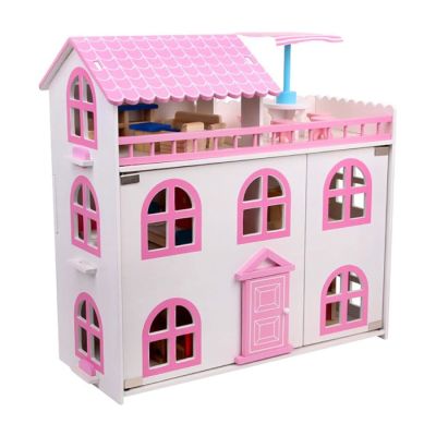 BBo Igračka drvena kućica za lutke