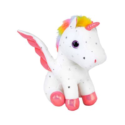 Plišana igračka jednorog sa duginim bojama 27cm