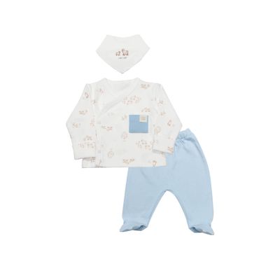 Bebi setBiStyle,56cm., bež/plava