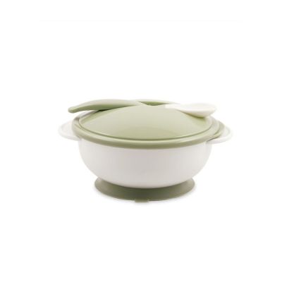 Set za hranjenje-činija sa kašikom, zeleni