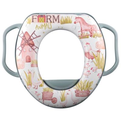 Mekani adapter za wc šolju sa ručkama, zeleni-farma