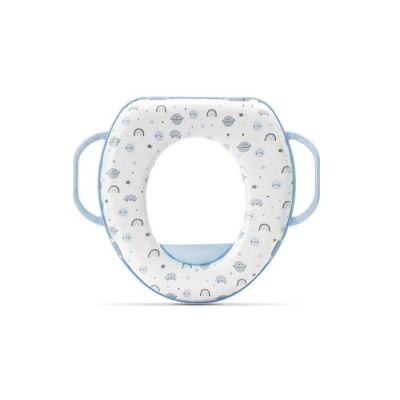 Mekani adapter za wc šolju sa ručkama, plavi, planete