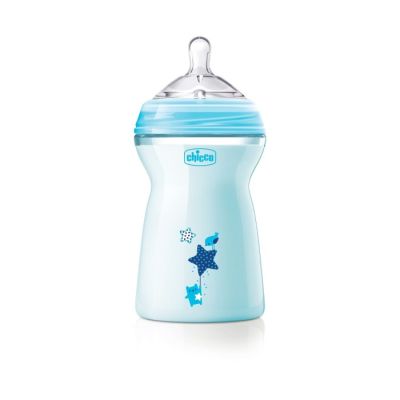 Flasica natural feeling silikon 150 ml plava 0+0%bpa