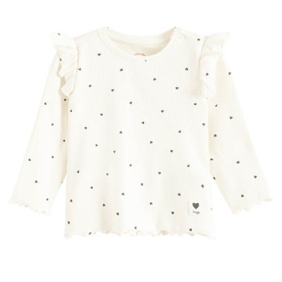 Bluza dugih rukava za djevojčice, bijela