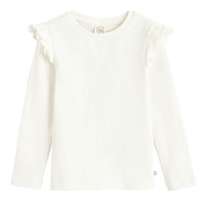 Bluza dugih rukava za djevojčice, bijela