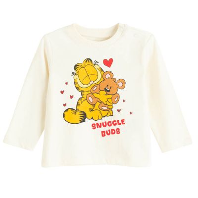 Garfield majica dugih rukava za dječake, bijela
