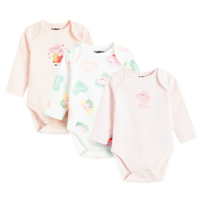 Peppa Pig bodi dugih rukava, 3 kom. za djevojčice, više boja
