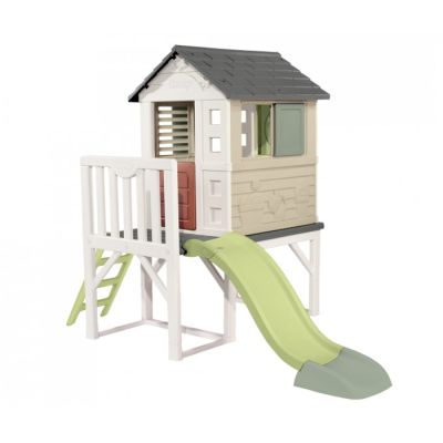 Smoby izdignuta kućica sa toboganom