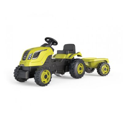 Smoby traktor farmer XL zeleni+prikolica