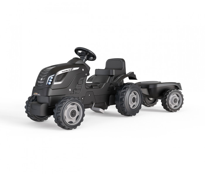 Smoby traktor farmer XL crni+prikolica
